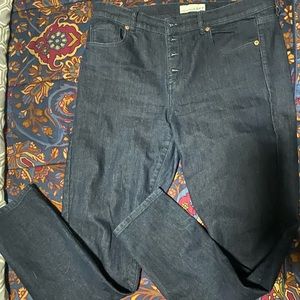 Loft Modern Skinny button fly jeans